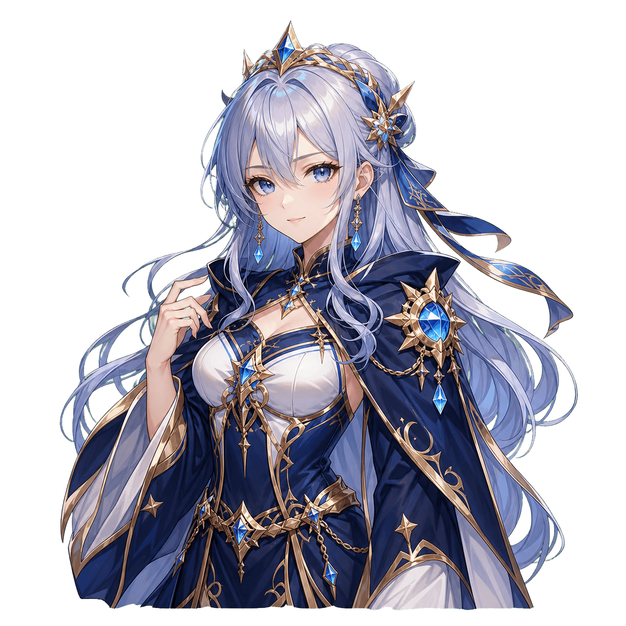 Anime Crystal Mage Portrait