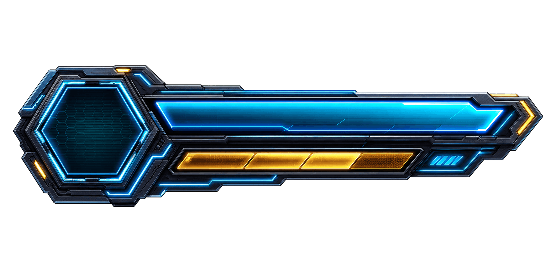 Cyber Sci-Fi Battle Status HUD