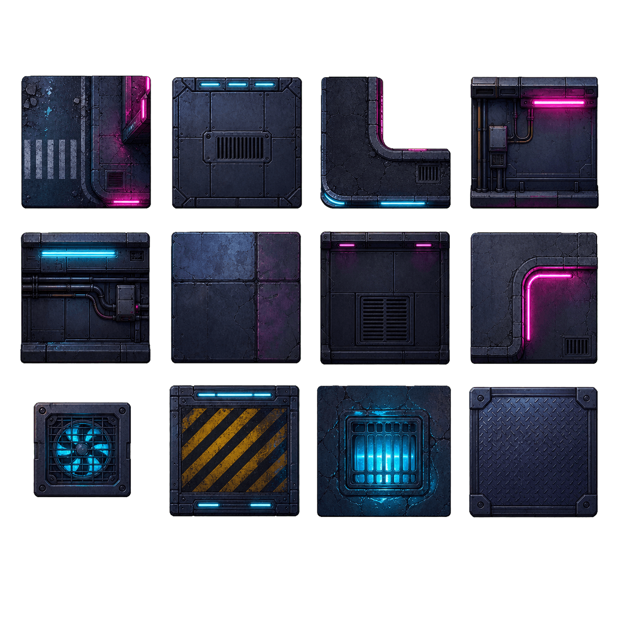 Cyberpunk Alley Tileset