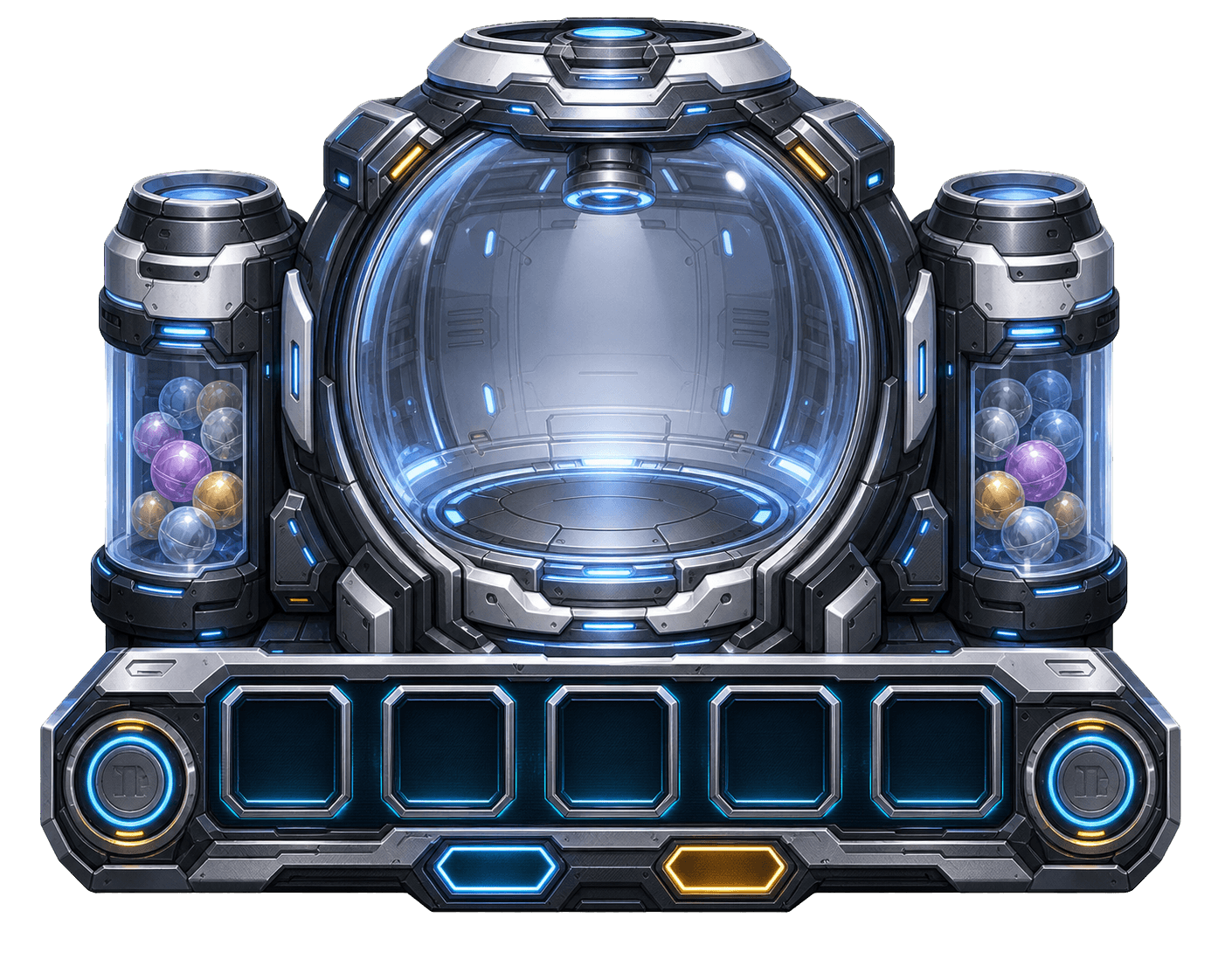 Realistic Sci-Fi Gacha Chamber Panel